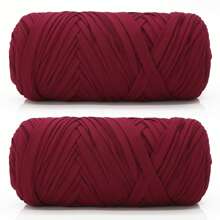 1/2 件优质 T 恤纱线，400 克（200 克 * 2），2 包优质高弹力编织碎布纱线，高弹力绳纱，纱线，钩针纱线，优质高弹力编织碎布纱线，适用于手工编织袋、篮子、地毯、鞋子、家居装饰和 DIY 工艺品，有多种颜色可供选择。 - 彩色 - 查看 33