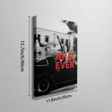 1幅Y2K时尚黑白印花帆布墙画海报，风格时尚酷炫，适合客厅、公寓、青少年房间、宿舍等场所，可作为送给她的礼物，可选无框或有框。 - 彩色 - 查看 11