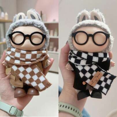 17厘米拉布布娃娃秋季风衣 | 1/2代校园风格 + 时尚眼镜 | 迷你包包饰品 & 开学季礼物