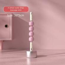 33厘米泡沫轴，新月形瑜伽普拉提按摩滚轴，双区家用，腿部肌肉放松器，EVA泡沫轴和手持按摩球 - 肌肉放松瑜伽套装 - 彩色 - 查看 10