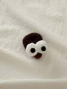 Set de 5 scrunchies de ojos grandes, divertidos y lindos de estilo minimalista y de colores caramelo, con alta elasticidad, adecuados para todo tipo de cabello y ocasiones como el hogar, salidas, viajes y trabajo, un accesorio ideal para mujeres y un regalo perfecto - Multicolor - Ver 4