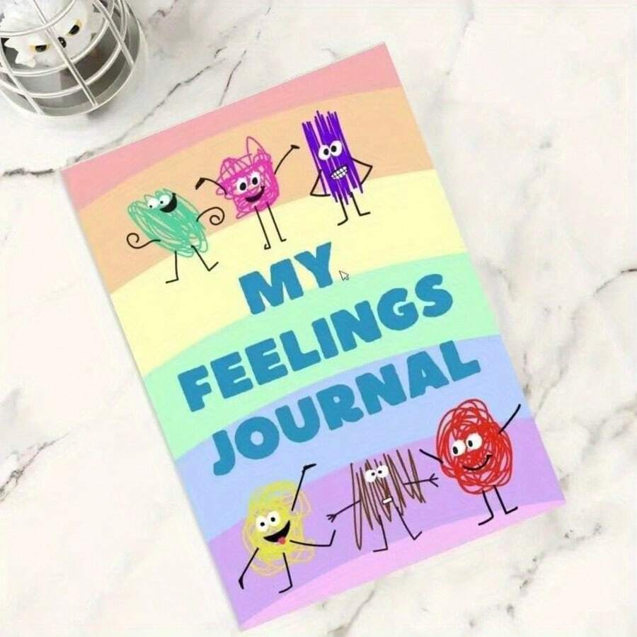 1 دفتر يومياتي العاطفية، خطة إدارة العواطف يمكن الكتابة عليها ويمكن الرسم عليها، يساعد الطلاب على فهم ذواتهم العاطفية الحقيقية، موسم العودة إلى المدرسة