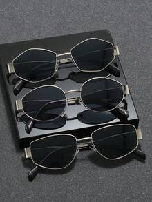 1副/4副套装 金属框时尚眼镜，适合日常佩戴和装饰，四季皆宜