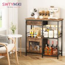 Coffee Bar Cabinet For Home Farmhouse Coffee Stand Station MultiPurpose Buffet Sideboard Cabinet With Drawers Kitchen Bar Table For Living Room Corner Small Space Espresso - Espresso - View 3