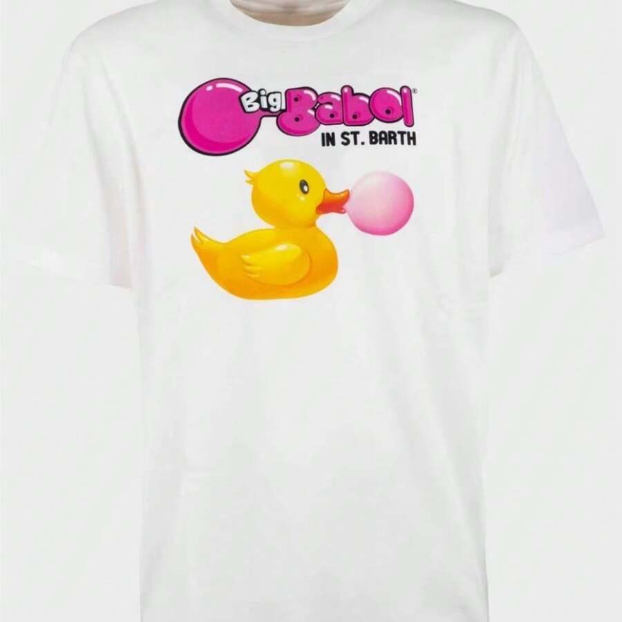 BREATHABLE COOL SUMMER MC2 Saint Barths Big Babol Peripheral Pattern Printing Summer Luxury Brand Tee Cotton Women's T-Shirts Short SLEEs Ves Women Tee