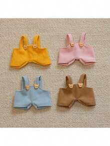 批发高品质15厘米迷你小狗毛绒玩偶和17厘米Labobo玩偶围兜裤子配件，小狗玩偶衣服，背带裤，时尚 - 彩色 - 查看 2