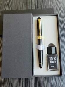 [Customized] Laser Engraved Pen Holder, 1pc Elegant Customized Fountain Pen With 0.5mm Fine Nib, High-Quality Electroplated Craftsmanship, Smooth Writing Experience, Refillable Ink Cartridge, Includes 30pcs 2.6mm Ink Cartridges, Great Daily Writing/Calligraphy Gift For Coworkers, Family, Back To School, Valentine's Day, Christmas, Father's Day, Teacher's Day, Thanksgiving, Christmas, Mother's Day, Birthday, Personalized Gifts - Multicolor - View 60