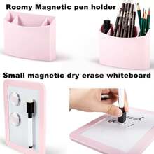 Pink Locker Accessories For Girls With Magnetic Whiteboard, Locker Mirror And Pen Holder, Locker Decoration For School Locker, Locker Organizer For Work, Back To School Essentials,8810963