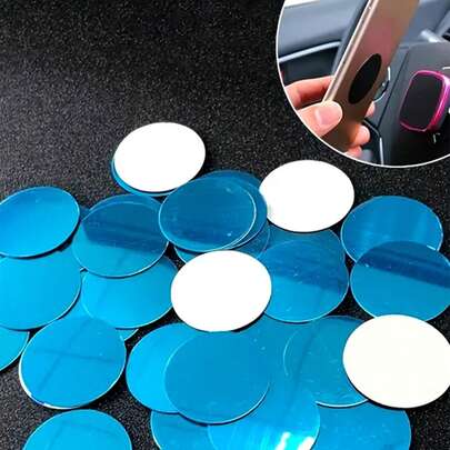 1/5/10/20pcs Metal Plate (Non-Magnetic) Car Phone Holder, Ultra-Thin Round/Square Metal Plate With Adhesive, Universal Magnetic Phone And Tablet Holder Accessories, Suitable For Various Scenarios, Car, Phone Holder, Car Accessories, Car Decor, Smartphone Holder, Phone Magnet And Vehicle.
