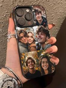 可定制哑光黑色婚礼手机壳，兼容 Apple XR、11、13、14、15 和 16 Pro Max。它清晰、时尚、活力、可爱、简约，与您的手机完美搭配。它是送给朋友、女朋友和妈妈的独特个性化礼物。 - 黑色 - 查看 5