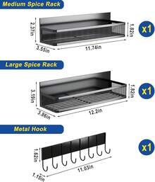 Porslinsskåp och köksförvaring, förvaringsställ - 3 stycken - Visa 6