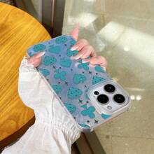 Funda para phone con forma de flor de carta de póker. Compatible con phone 16, 16 Pro, 16 Pro Max, 15 Plus, 14, 13, 12 y 11. Nuevo borde suave con degradado glaciar. Protección integral contra caídas con cubierta protectora de silicona. - Blanco - Ver 3
