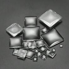 5-50pcs Square Glass Cabochon 6/8/10/12/14/16/18/20/25/30/40 Mm Transparent Clear Flatback Cameo Jewelry Making Accessories - Glass - View 7