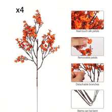 10 piezas de flores artificiales del aliento del bebé, ramo de Gypsophila de plástico de estilo moderno para decoración otoñal, desmontable para arreglos florales DIY, de bajo mantenimiento, adecuado para sala de estar, dormitorio, oficina, boda, mesa, fiesta, decoración del hogar y florero