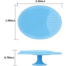Face Scrubber,2 Pack Soft Silicone Scrubbies Facial Cleansing Pad Face Exfoliator Face Scrub Face Brush Silicone Scrubby For Massage Pore Cleansing Blackhead Removing Exfoliating,Cool Gift For Girl - RosPinkblue2Pack - 查看 4