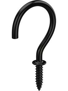 Sickle Black 100Pcs 1 Inch Metal Cup Hook Screw Hook Hanging2025