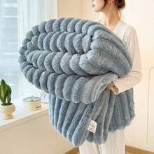 1 pezzo Coperta morbida e calda in pile a righe, coperta multifunzionale per Natale, adatta per letto, divano, viaggio, ufficio, camera da letto, decorazione della casa, per tutte le stagioni, regalo perfetto per amici e famiglia per Ognissanti