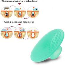 Face Scrubber,2 Pack Soft Silicone Scrubbies Facial Cleansing Pad Face Exfoliator Face Scrub Face Brush Silicone Scrubby For Massage Pore Cleansing Blackhead Removing Exfoliating,Cool Gift For Girl - RosPinkblue2Pack - 查看 5