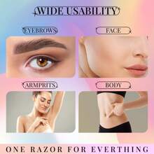 BLESSDOME 4 Pcs Wheat Straw Eyebrow Kit |   Hair Remover & Peach Fuzz Trimmer |   Exfoliating Dermaplane |   Face Razors Women |   Dermaplaning Blades