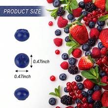 100 Pzs Mini Moras Artificiales Azul Marino Azul Simulación Moras Realistas Moras Falsas para Manualidades Hogar Cocina Gabinete de Alimentos Fotografía de Alimentos Accesorios Azul8434