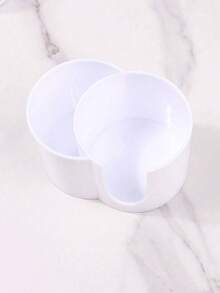 1个透明棉签盒，浴室收纳盒，双隔层棉签和化妆棉收纳盒，梳妆台棉签、化妆棉、牙线收纳盒 - 彩色 - 查看 11