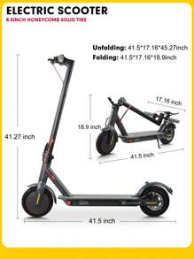 Mankeel Portable Electric Scooter With 8.5-Inch Honey Solid Tire - 36V 350W Power, 30km (19 Mile) Max Range, 30km/H (19 Mph) Top Speed, E-Brake + Disc Brake, App Control, LED Light, E-Scooter For Adult & Teen, Suitable For City Commuting, Outdoor Cycling, Couple Cycling, Birthday Gifts, Holiday Gifts