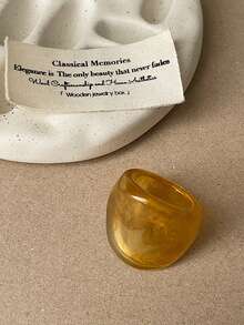 1 件波西米亚复古风格树脂戒指，适合日常佩戴和派对，优雅时尚的宽带戒指，是送给女朋友、妈妈、女儿的贴心礼物，适合情人节、母亲节、感恩节、狂欢节和音乐节（手工制作，颜色可能略有不同） - 樹脂戒指 - 查看 14