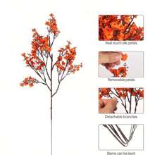10 piezas de flores artificiales del aliento del bebé, ramo de Gypsophila de plástico de estilo moderno para decoración otoñal, desmontable para arreglos florales DIY, de bajo mantenimiento, adecuado para sala de estar, dormitorio, oficina, boda, mesa, fiesta, decoración del hogar y florero
