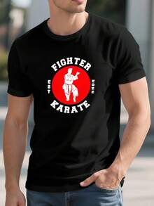 Camiseta de karateca ,220 g/m2, nuova camiseta informale de verano de algodón con cuello redondo y manga corta (1 unità)