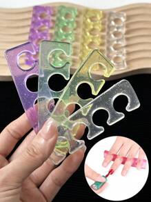 Reusable Silicone Finger Separator Nail Art Tool, Assist In Applying Nail Polish & Gel - Multicolor - View 1