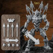 1 pezzo Set di bambole giocattolo fatte a mano, figura d'azione fai-da-te, decoro da scrivania, ornamento sospeso, materiale ABS, adatto per Ognissanti, Natale, compleanno, ritorno a scuola, regalo