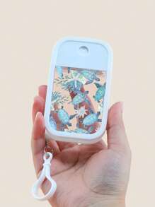 1pc Summer College Style Ocean Turtle Pattern Spray Bottle. Perfume Spray Bottle With Hook And Anti-Fall Silicone Cover, Hawaii Travel Portable Cosmetic Bottle, Makeup Spray Bottle, Birthday Gift For Family Or Friends, Holiday Gift, Suitable For 50ml