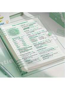 120 páginas A5 Cuaderno grande con capacidad suave transparente, páginas interiores rayadas, bordes perforados, encuadernación espiral extraíble, diseño impermeable - Ideal para suministros de oficina diarios y estilo minimalista, regalo perfecto para amantes de la música, Cuaderno de música | Cuaderno minimalista | Cuaderno impermeable