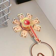 1pc 2025 New Acrylic Rotating Windmill Creative Cartoon Laser Cute Keychain Bag Charm, Gift For Best Friends - Multicolor - View 9