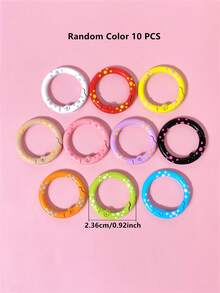 10 chiếc khóa vòng chữ O hoạt hình nhiều màu sắc ngẫu nhiên có thể điều chỉnh, thích hợp cho trang sức, quần áo, đồ tự làm ngày lễ, phụ kiện móc chìa khóa, đồ thủ công vẽ hình chân mèo - Móng vuốt mèo màu - Xem 3