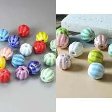 5/10pcs Multi-Style Ocean Series Beads, Fashion Decorative Beads Include Fish, Seashell, Lantern, Turtle, Ceramic Beads For DIY Jewelry