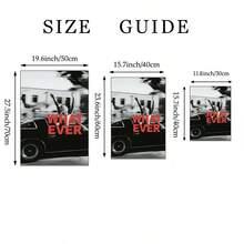 1幅Y2K时尚黑白印花帆布墙画海报，风格时尚酷炫，适合客厅、公寓、青少年房间、宿舍等场所，可作为送给她的礼物，可选无框或有框。 - 彩色 - 查看 6