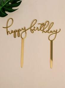 1PCS/3PCS/5PCS 新款创意生日蛋糕装饰亚克力蛋糕插卡