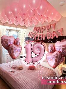 طقم حروف إنجليزية لعيد الميلاد 32 بوصة، رقم عيد ميلاد مخصص، بالون لاتكس وردي، 18 بوصة بالونات قلب وردية، مناسب لأعياد الميلاد والزفاف وحفلات الأطفال، ديكورات حفلات عيد الحب، حفلات عازبة، حفلة عيد الميلاد ذات موضوع القوس، زخرفة خطوبة العروس، تزيينات عيد الزواج، مناسبة لاحتفالات أعياد ميلاد، ذكرى سنوية، رأس السنة الجديدة، عارضات الطفل، التخرج، الخطوبة، حفل التخرج.