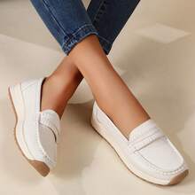 Women's Casual Non-Slip Durable, Minimalist Tassel Decor Thick Sole Loafers