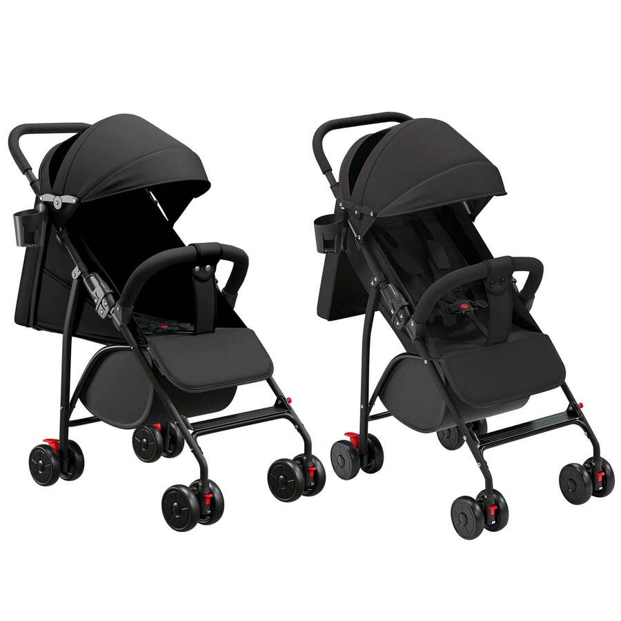 Poussette Compacte-Pliable-Avec Moustiquaire Et Coussin En Coton-Capacité De Charge 50 Kg