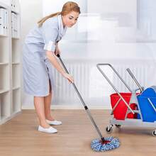 4-Section Stainless Steel Mop Handle - Adjustable Extended Handle For Easy Cleaning (Black) - 彩色 - 查看 9