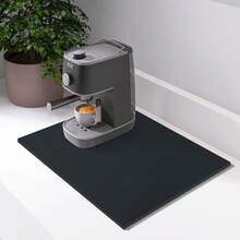 1 Tấm thảm lau bát đĩa màu trơn, Tấm thảm máy pha cà phê silicon thấm nước chống trượt, Tấm thoát nước, Tấm thảm cà phê, Tấm thảm nhà hàng quầy bar, Tấm thảm cho thú cưng, Tấm thảm đựng đồ ăn, Tấm thảm phòng tắm, Đồ trang trí mặt bàn, Đồ dùng nhà bếp - màu đen - Xem 12