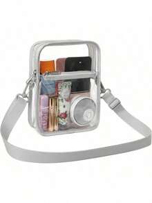 Stadium Event Clear Bag Women's Clear Bag Purse Crossbody Bag Stadium Approved With Front Pocket For Concerts - 灰色 - 查看 2