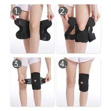 Compression Knee Brace Side Stability Breathable Adjustable Knee Support Suitable For Weightlifting Basketball Running Hiking Fitness Cycling - Black - View 5