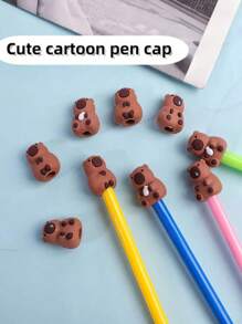 Cute & Adorable Cat Paw Pencil Cap, Cartoon Pencil Sleeve, Elementary School, Boys, Girls, Soft Silicone Protective Cover, Pen Cap, School Supplies (Random Color & Style)