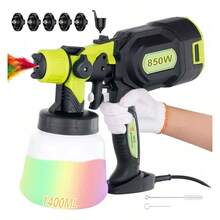 Pistola Para Pintar Electrica Pulverizador Pintura 1400ml - por defecto - Ver 8