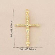 1件/3件/简约时尚十字形DIY极简风格亮铜材质镀18K可做成手链项链等各种饰品可搭配日常佩戴可赠送朋友