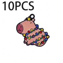 可爱的水豚河豚DIY吊坠首饰套装，可用于制作手链、项链和其他首饰。适合DIY爱好者。也非常适合馈赠亲朋好友。