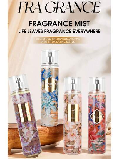 1 Chai 250ml Nước hoa nữ Trung Đông, Xịt thơm tóc & toàn thân, Hương hoa lâu dài, Thích hợp sử dụng hàng ngày, Món quà hoàn hảo cho mẹ và bạn gái